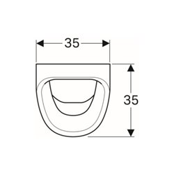 Geberit Urinal Aller weiß, Zulauf/Abgang hinten