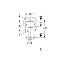 Geberit Urinal Aller weiß, Zulauf/Abgang hinten