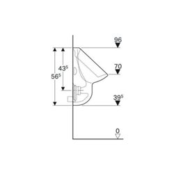 Geberit Urinal Aller weiß, Zulauf/Abgang hinten
