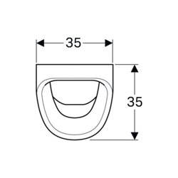 Geberit Urinal Aller weiß, Zulauf/Abgang hinten