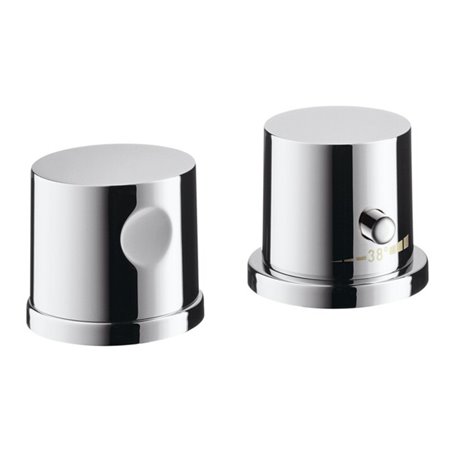 hansgrohe Fertigmontageset Axor Uno 2-L-BW-Rand-Arm., mit Thermostat, chrom