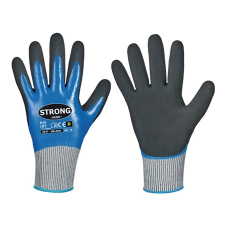 Schnittschutzhandschuhe Delano Gr.8 dunkelblau/schwarz EN 388 PSA II 12 PA