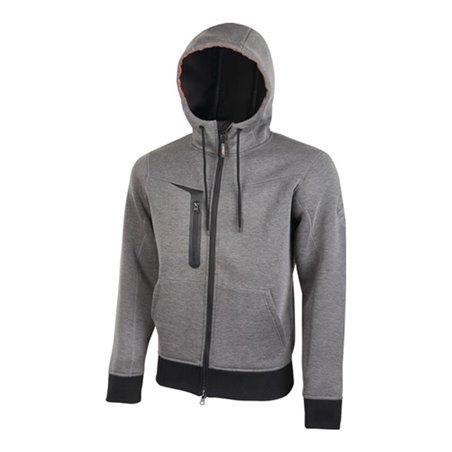Sweatshirtjacke Tasty Gr.L grey meteorite U.POWER