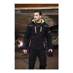 Softshell-Berufsparka Terrax Workwear Gr.L schwarz/limette TERRAX
