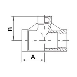 T-Stück EN 10226-1 NPS 1 Zoll NPS2 3/4 Zoll IG reduziert SPRINGER