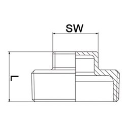 4-kant-Stopfen EN 10226-1 NPS 1 1/2 Zoll 4-kant 34mm SPRINGER