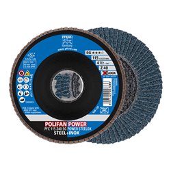 PFERD TOOLS POLIFAN-Fächerscheibe PFC 115 Z40 SG POWER STEELOX/X-LOCK