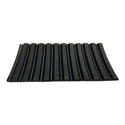 Gummibreitriefenmatte B.1,2m L.10m D.3mm schwarz Typ 5/4 NR/SBR