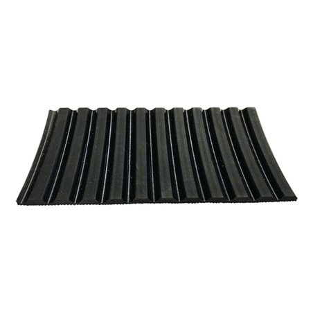 Gummibreitriefenmatte B.1,2m L.10m D.3mm schwarz Typ 5/4 NR/SBR