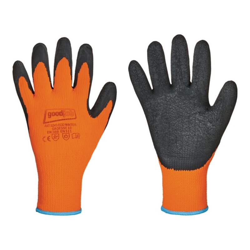 Kälteschutzhandschuh Eco Winter Gr.8 schwarz/orange EN 388,EN 511 Kat.II 12 PA