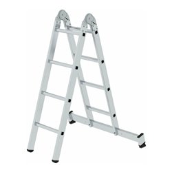 MUNK Aluminium-Klappleiter zweiteilig mit nivello ® -Traverse