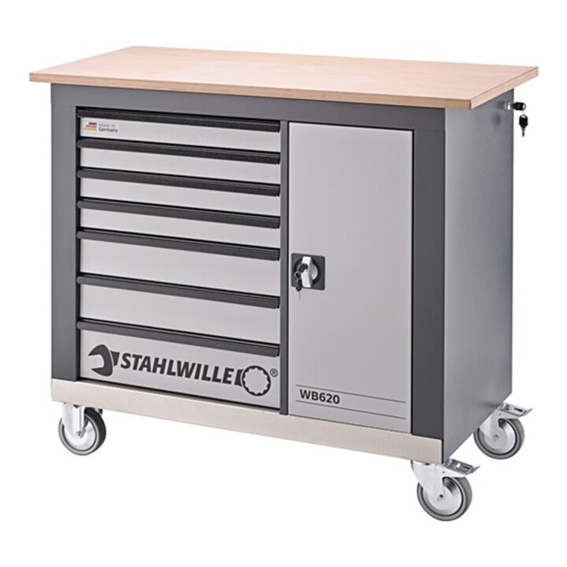 Rollwerkbank WB620 Außen-B1150xT500xH1030mm Schubl.7 750kg STAHLWILLE