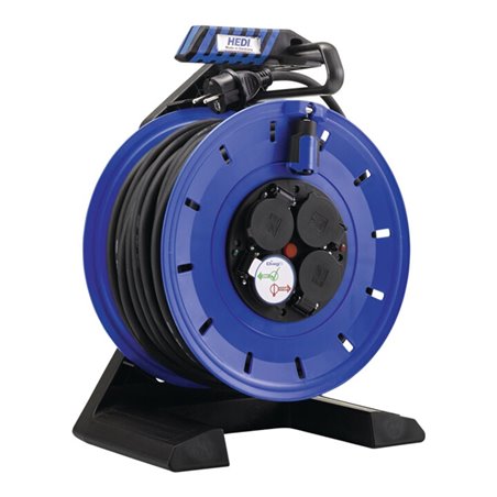 Kabeltrommel 40m H07RN-F 3x2,5 mm² 4 Schutzkon.steckd.Vollkunststoff IP44 HEDI