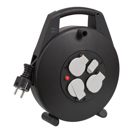 Vario-Line Kabelbox mit USB-Ladestation schwarz 10m H05VV-F 3G1,5