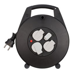 Vario-Line Kabelbox mit USB-Ladestation schwarz 10m H05VV-F 3G1,5