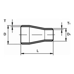 Reduzierstück EN 10253-4,88,9 V4A/1.4571