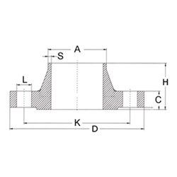 Vorschweißflansch EN 1092-1,TYP 11,76,1 V4A/1.4571
