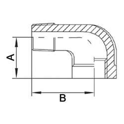 Gewindefitting 90Grad IG/AG NPS 1/2 Zoll