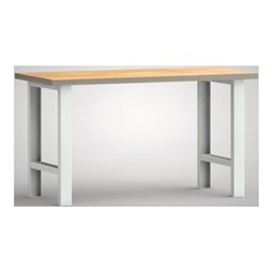 Werkbank B1500xT700xH840mm Buche Multiplex lichtgrau