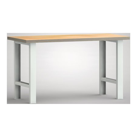 Werkbank B1500xT700xH840mm Buche Multiplex lichtgrau