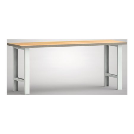 Werkbank B2000xT700xH840mm Buche Multiplex lichtgrau