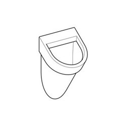 Geberit Urinal Flow weiß, Zulauf/Abgang hinten