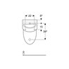 Geberit Urinal Flow weiß, Zulauf/Abgang hinten