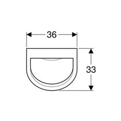 Geberit Urinal Flow weiß, Zulauf/Abgang hinten