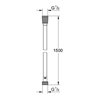 Grohe Brauseschlauch Silverflex 1500 mm, 1/2' x 1/2' chrom