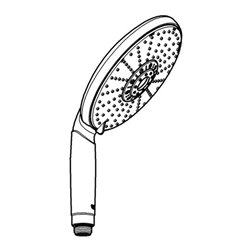 Grohe Handbrause Classic RAINSHOWER 160 mm, 4 Strahlarten Rain/Jet/Pure/Champagne chrom