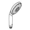 Grohe Handbrause Classic RAINSHOWER 130 mm, 3 Strahlarten Rain/Jet/Pure chrom
