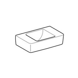 Geberit Handwaschbecken Renova Compact 40x25cm, o. Hahnl., o. ÜL, weiß KeraTect