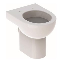 Geberit Stand-Flachspül-WC Renova we., 6 l, Abg. hor, teilgeschl. Form