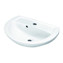 Geberit Handwaschbecken PARIS mit Hahnloch und Überlauf 450 x 320 mm weiß