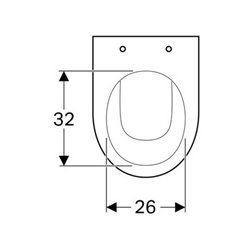 Geberit Stand-Tiefspül-WC RENOVA teilgeschlossene Form Abgang horizontal weiß