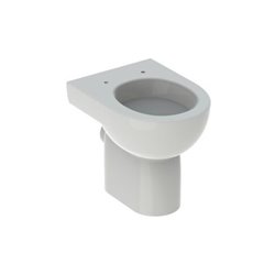 Geberit Stand-Tiefspül-WC RENOVA teilgeschlossene Form Abgang horizontal pergamon