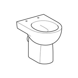 Geberit Stand-Tiefspül-WC RENOVA teilgeschlossene Form Abgang horizontal pergamon