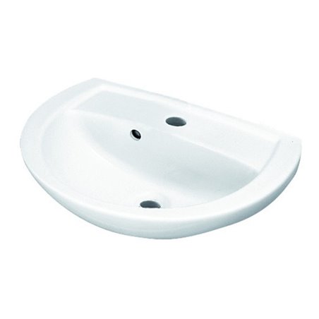 Geberit Handwaschbecken PARIS mit Hahnloch und Überlauf 500 x 350 mm weiß