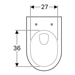 Geberit Wand-WC, Tiefspüler Renova 6/5 l, weiß KeraTect