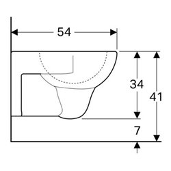 Geberit Wand-WC, Tiefspüler Renova 6/5 l, weiß KeraTect