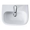 Duravit Handwaschbecken D-Code 45x34cm, m HL, ÜL, Hahnlochbank, weiß