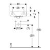 Geberit Handwaschbecken Renova Compact 40x25cm, m ÜL, Hahnloch rechts, weiß