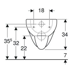 Geberit Wand-WC, Tiefspüler Renova 6/5 l, pergamon