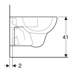 Geberit Wand-WC, Tiefspüler Renova 6/5 l, manhattan
