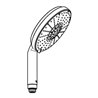 Grohe Handbrause Cosmopolitan RAINSHOWER 160 mm, 4 Strahlarten Rain/Jet/Pure/Champagne chrom