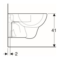 Geberit Wand-WC, Tiefspüler Renova 6/5 l, weiß