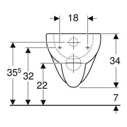 Geberit Wand-WC, Tiefspüler Renova 6/5 l, weiß
