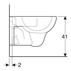 Geberit Wand-WC, Tiefspüler Renova 6/5 l, weiß