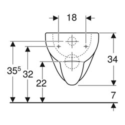 Geberit Wand-WC, Tiefspüler Renova 6/5 l, bahamabeige