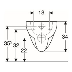 Geberit Wand-WC, Tiefspüler Renova 6/5 l, bahamabeige